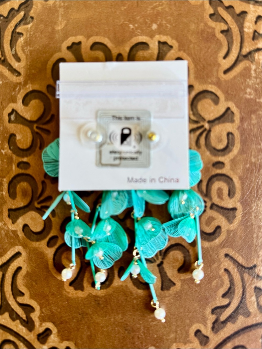 Camila Coelho Turquoise Floral Cascading Earrings - Picture 3 of 3